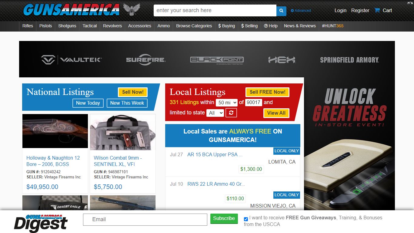 GunsAmerica - Buy Guns and Sell Guns Online